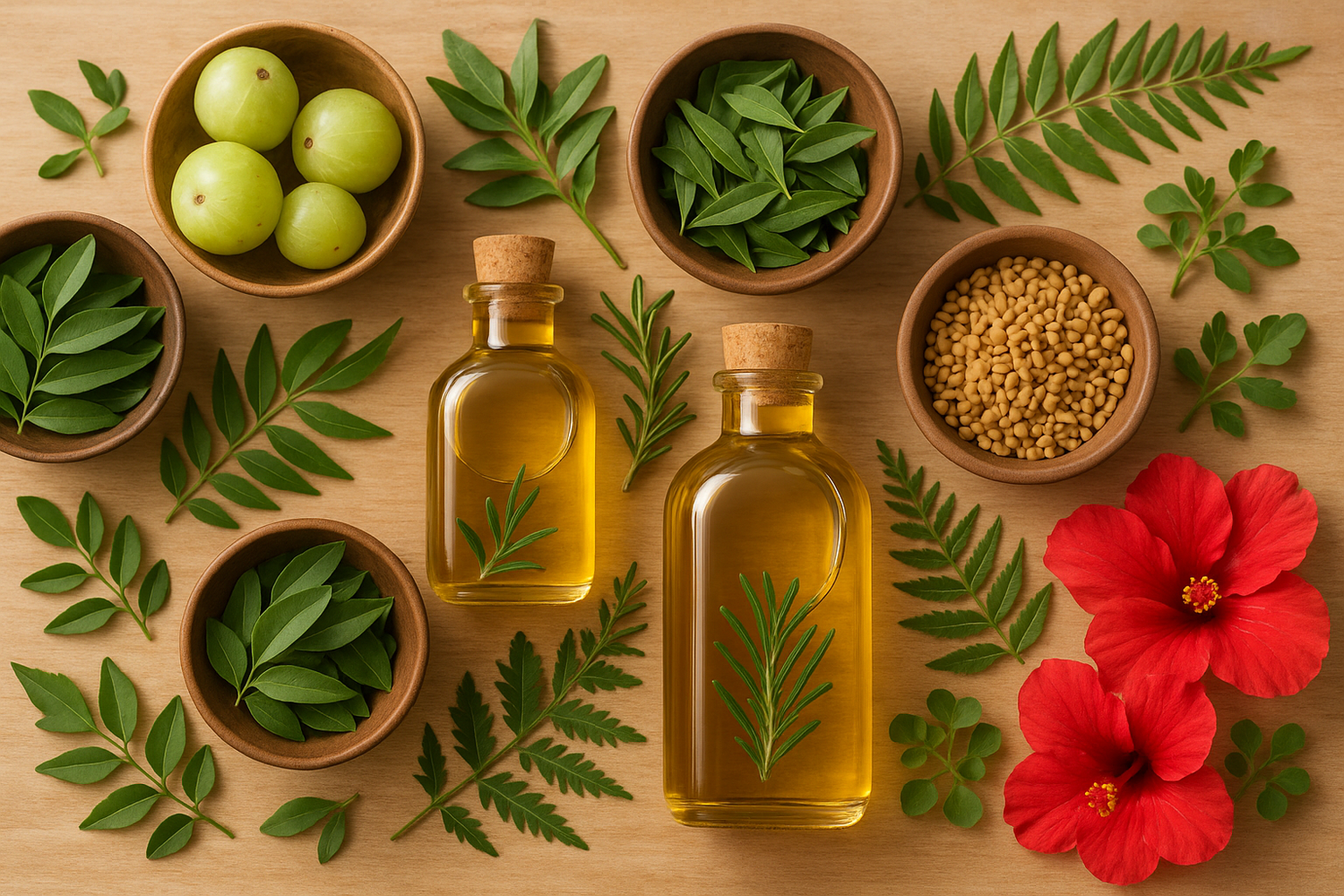 IMAGES OF HERBS FOR AYUVERDIC HAIR OIL